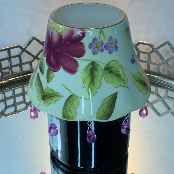 Home Interiors Accents Vintage Home Interiors Candle Topper Purple